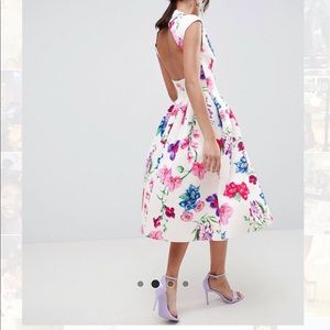Stunning Floral Tea Length Dress